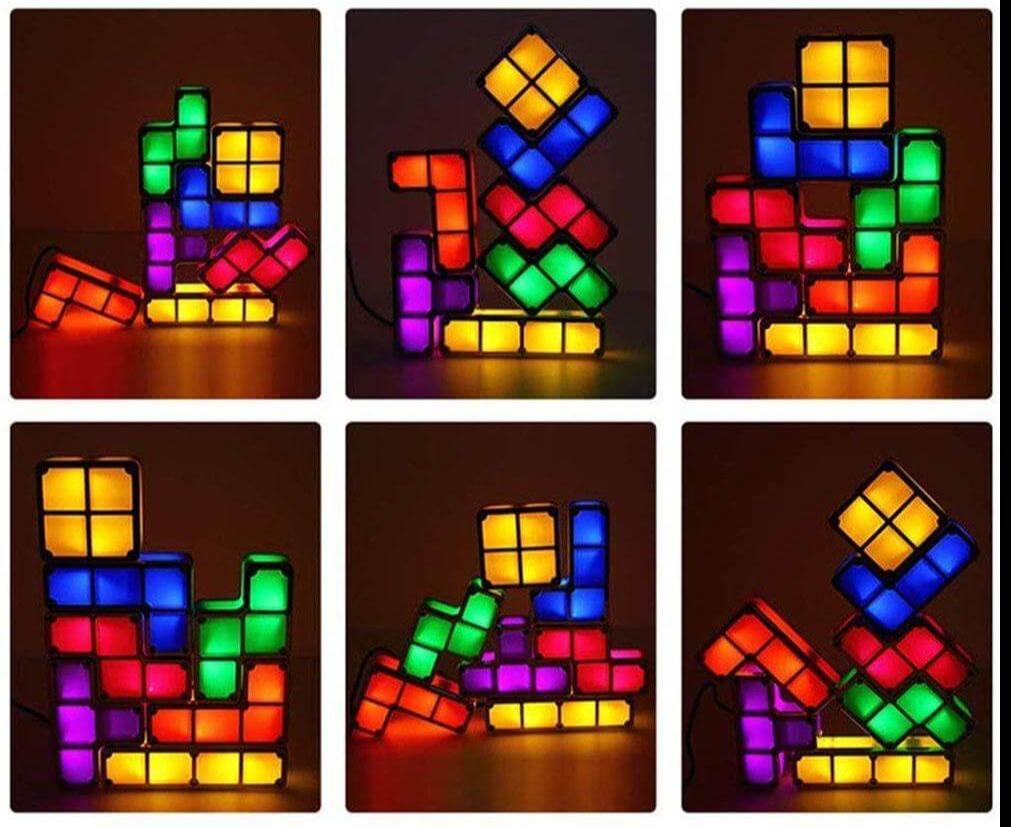 Buntes Stapelbares Tetris-Nachtlicht-Bella Webshop