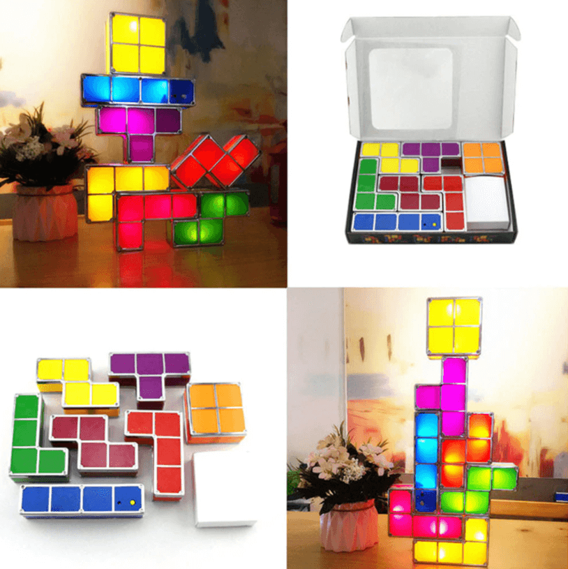 Buntes Stapelbares Tetris-Nachtlicht-Bella Webshop