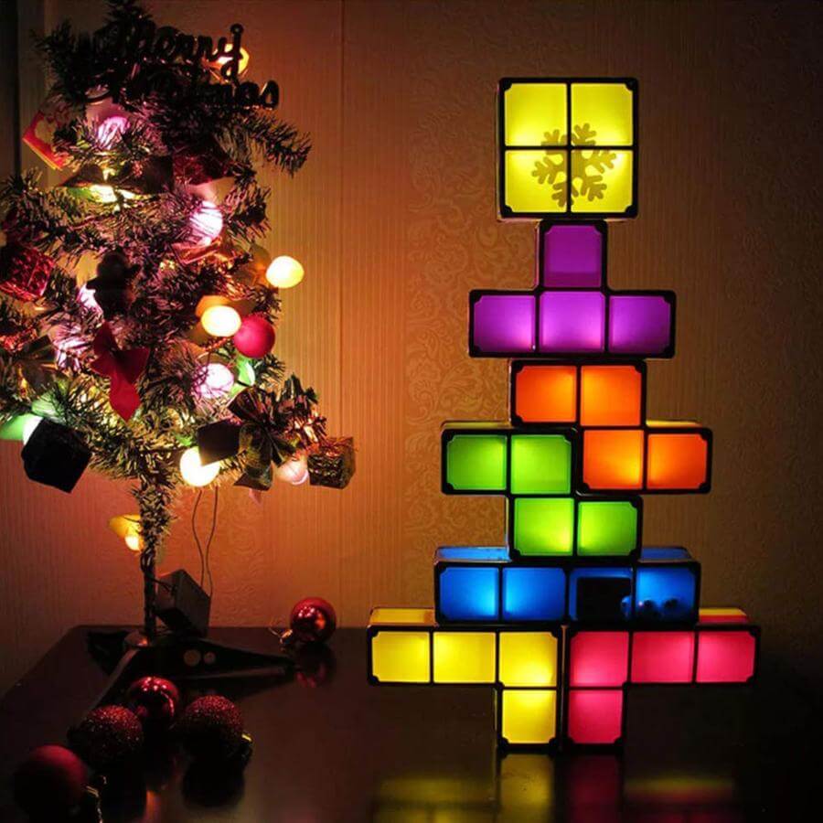 Buntes Stapelbares Tetris-Nachtlicht-Bella Webshop