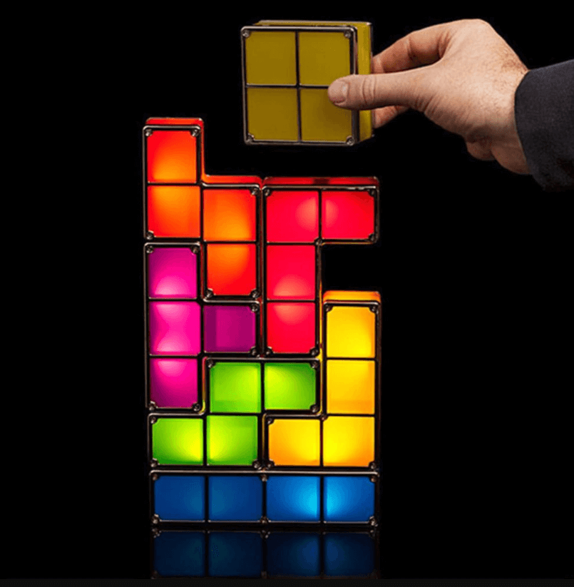 Buntes Stapelbares Tetris-Nachtlicht-Bella Webshop