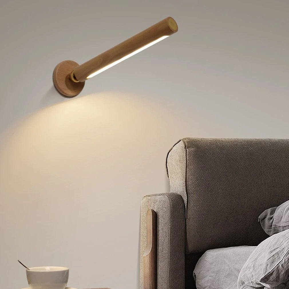 Led 360° Drehbare Wandleuchte Aus Holz-Bella Webshop