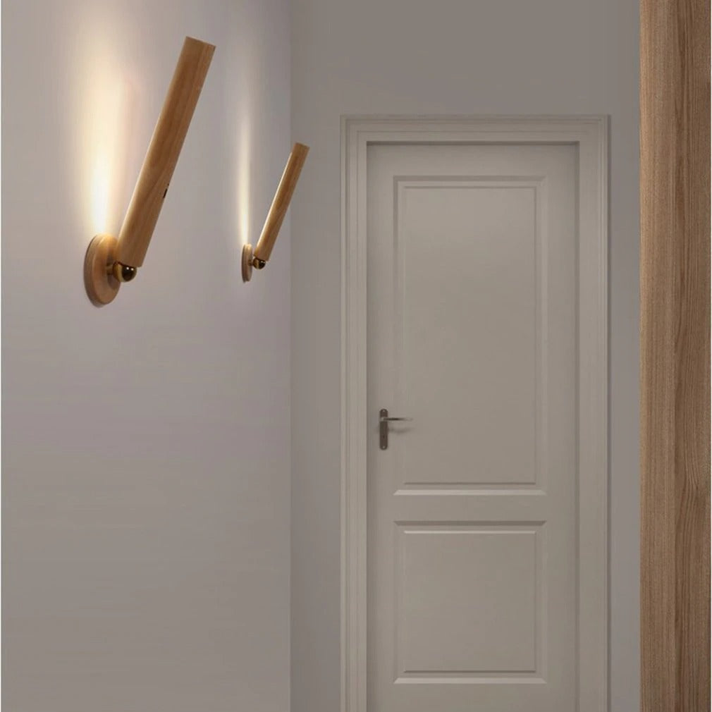 Led 360° Drehbare Wandleuchte Aus Holz-Bella Webshop