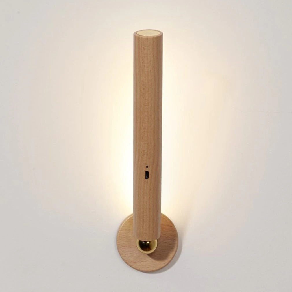 Led 360° Drehbare Wandleuchte Aus Holz-Bella Webshop