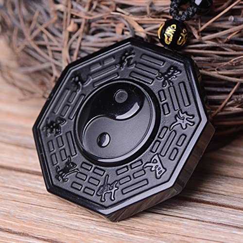Obsidian Yin Yang Halskette-Bella Webshop