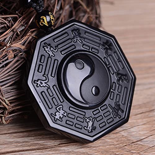 Obsidian Yin Yang Halskette-Bella Webshop