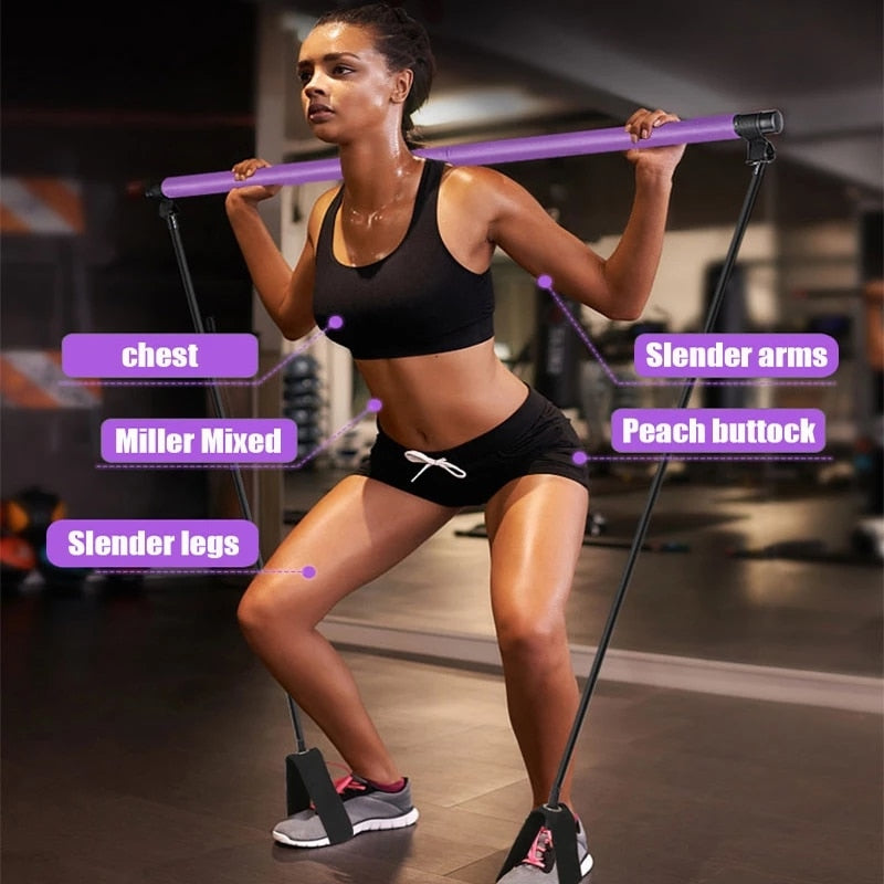 Tragbare Pilates-Stange | Ein Stock Für Das Ganzkörpertraining-Bella Webshop
