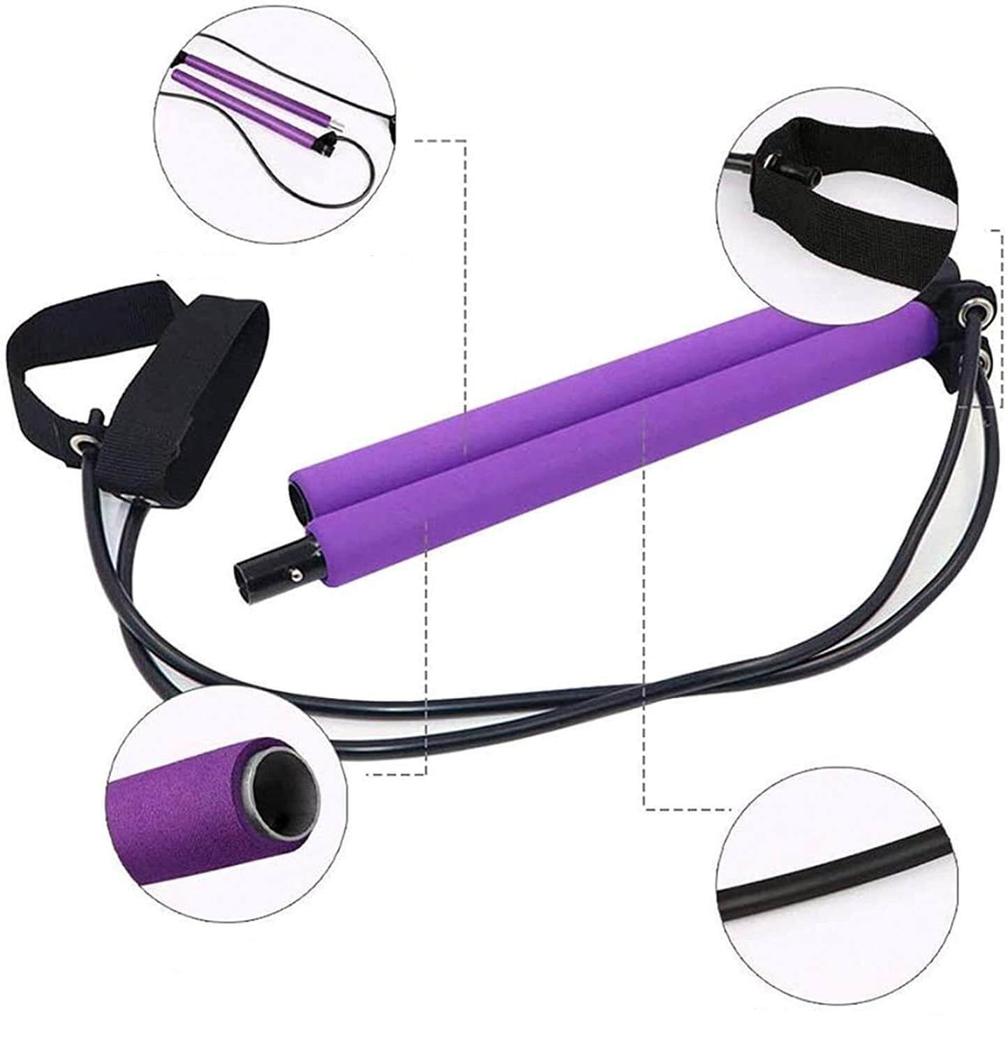 Tragbare Pilates-Stange | Ein Stock Für Das Ganzkörpertraining-Bella Webshop