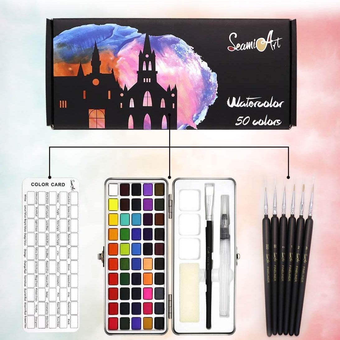 Tragbares Aquarellset-Bella Webshop