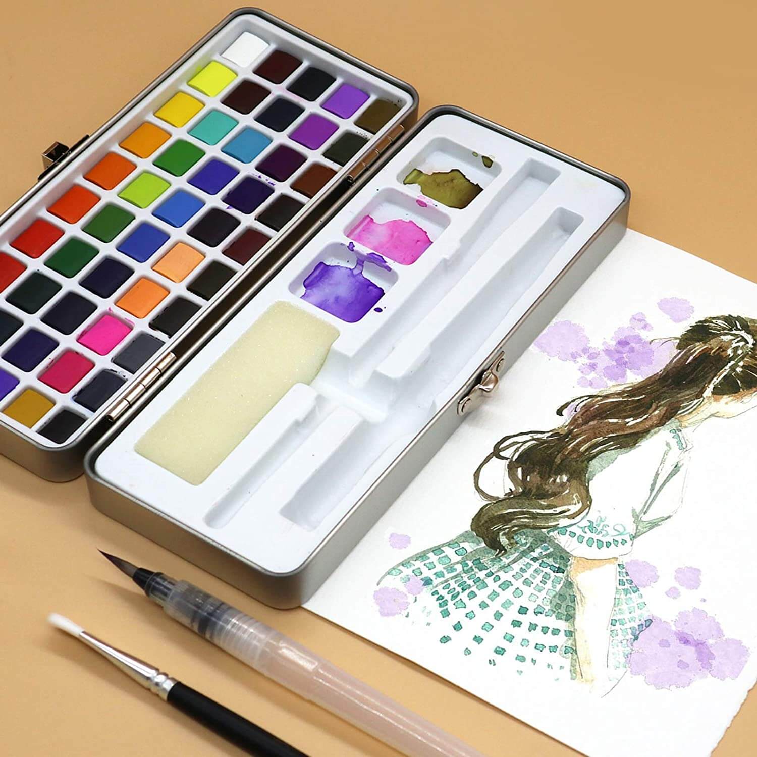 Tragbares Aquarellset-Bella Webshop