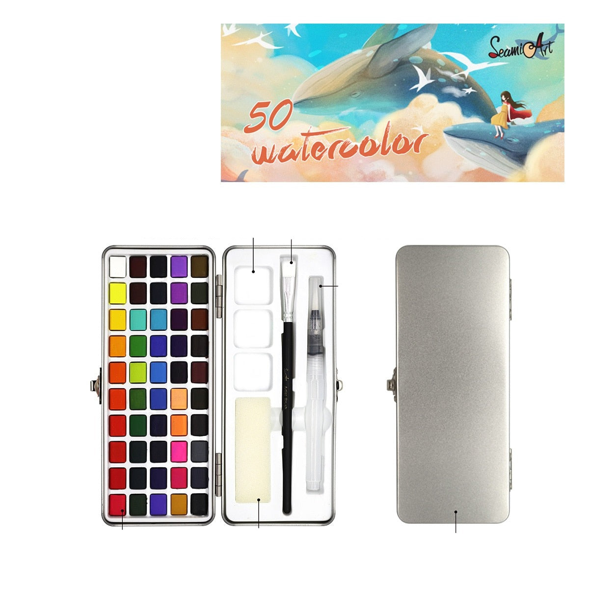 Tragbares Aquarellset-Bella Webshop