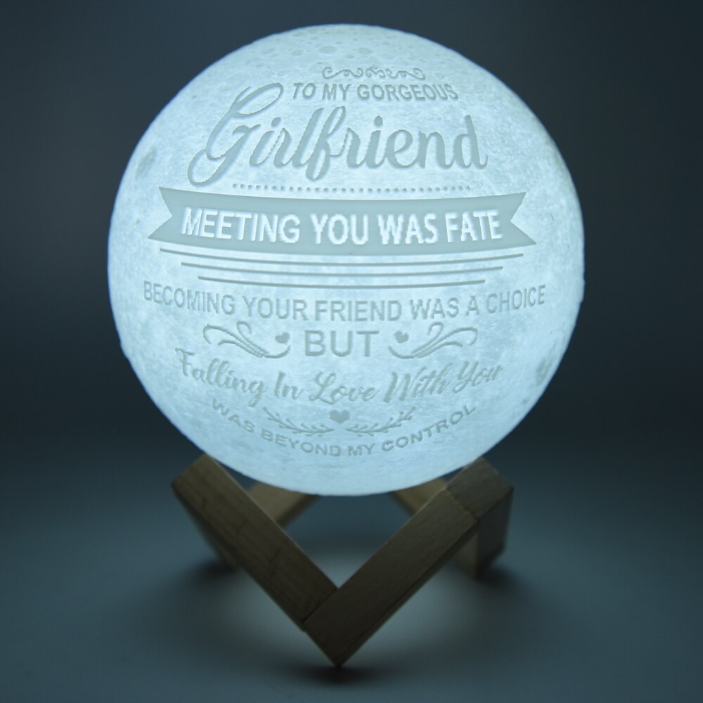 3D Mondlampe Mit Text-Bella Webshop