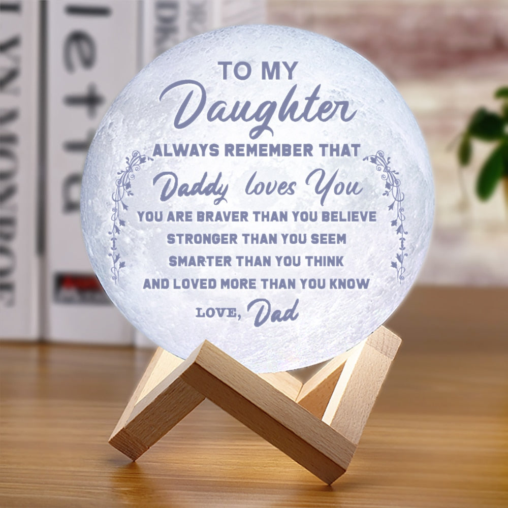 3D Mondlampe Mit Text-Bella Webshop