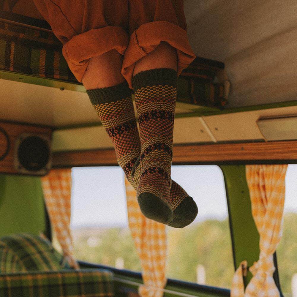 4 Paar Vintage Warme Socken-Bella Webshop