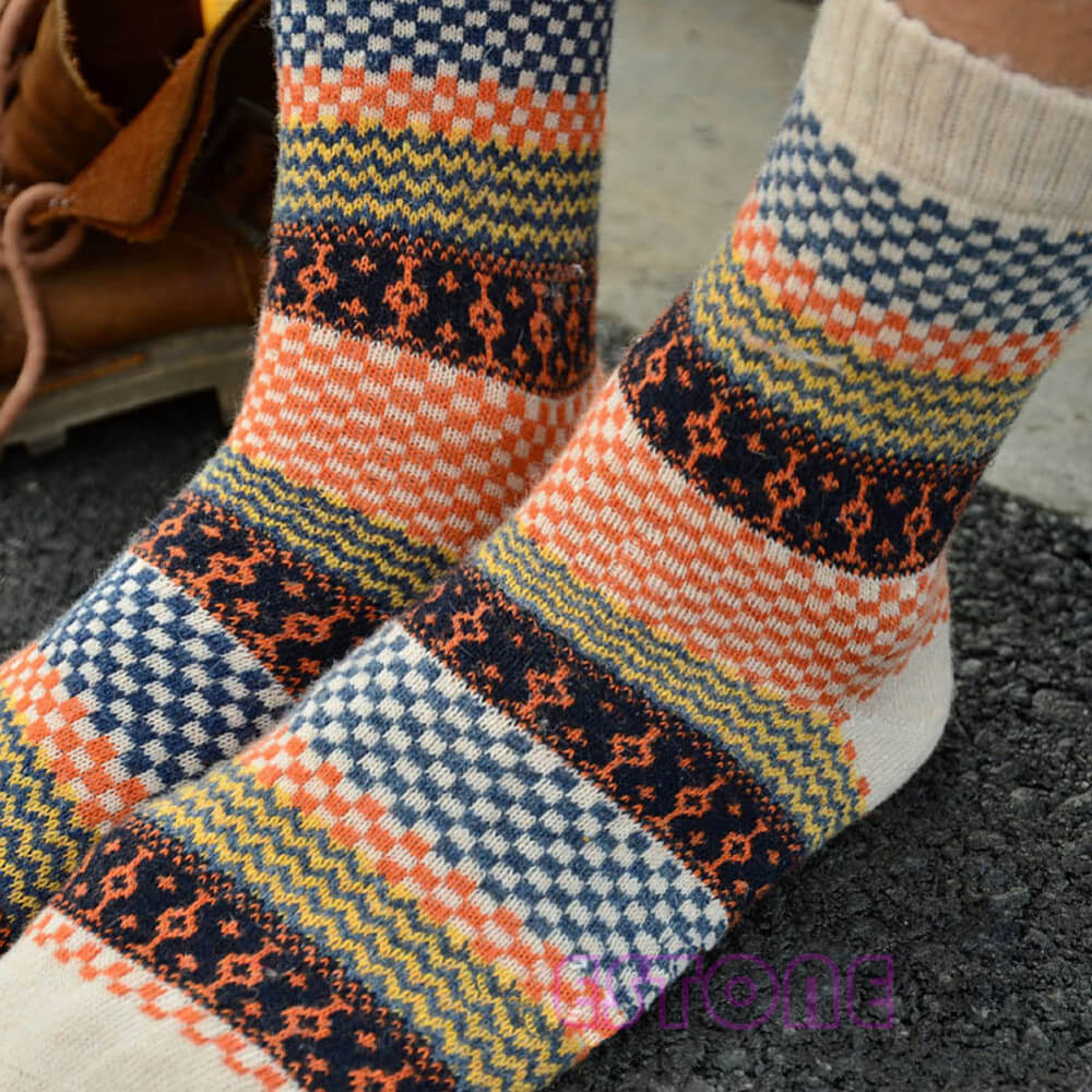 4 Paar Vintage Warme Socken-Bella Webshop