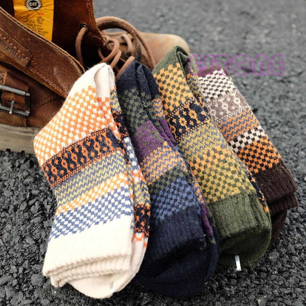 4 Paar Vintage Warme Socken-Bella Webshop