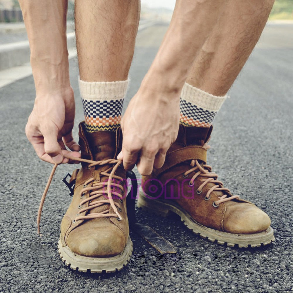 4 Paar Vintage Warme Socken-Bella Webshop