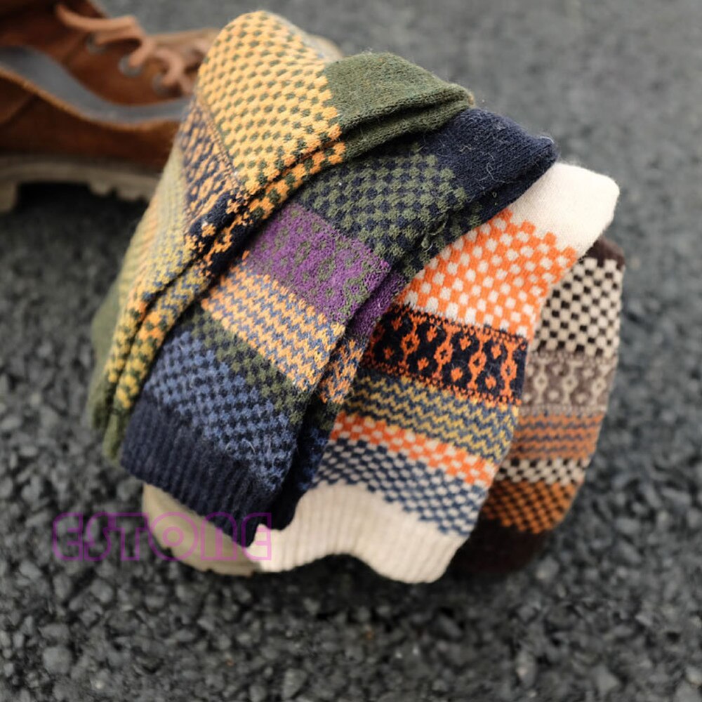 4 Paar Vintage Warme Socken-Bella Webshop