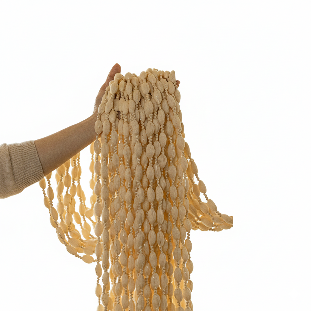 Boho Tyylinen Oviverho Helmillä Koristeltu