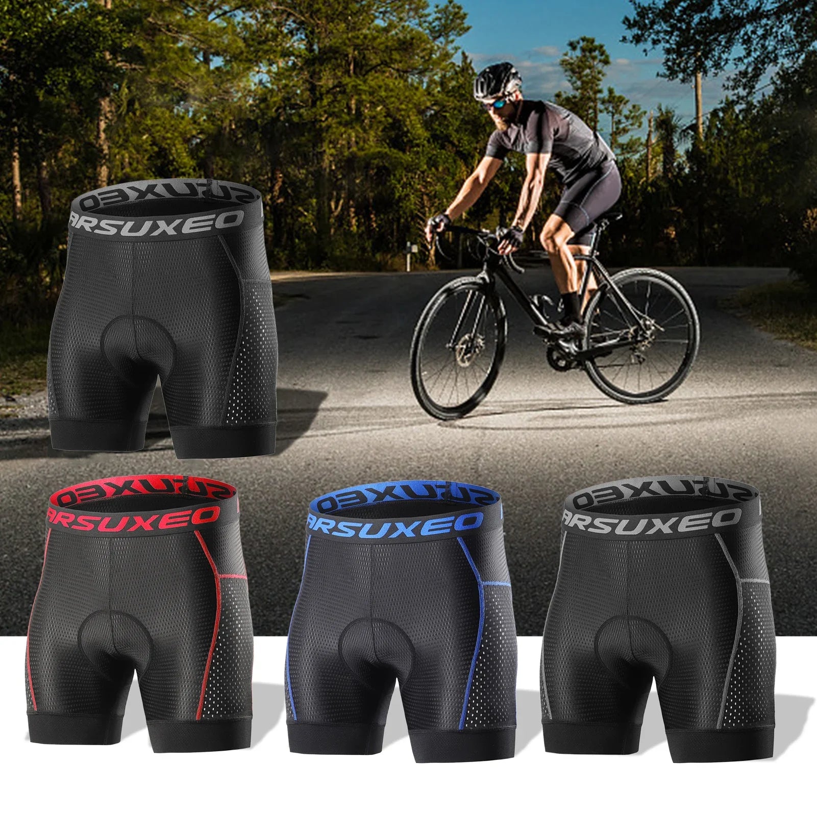 Miesten Pyöräilyshortsit 5D Geelipatjalla Nopeasti Kuivuva MTB