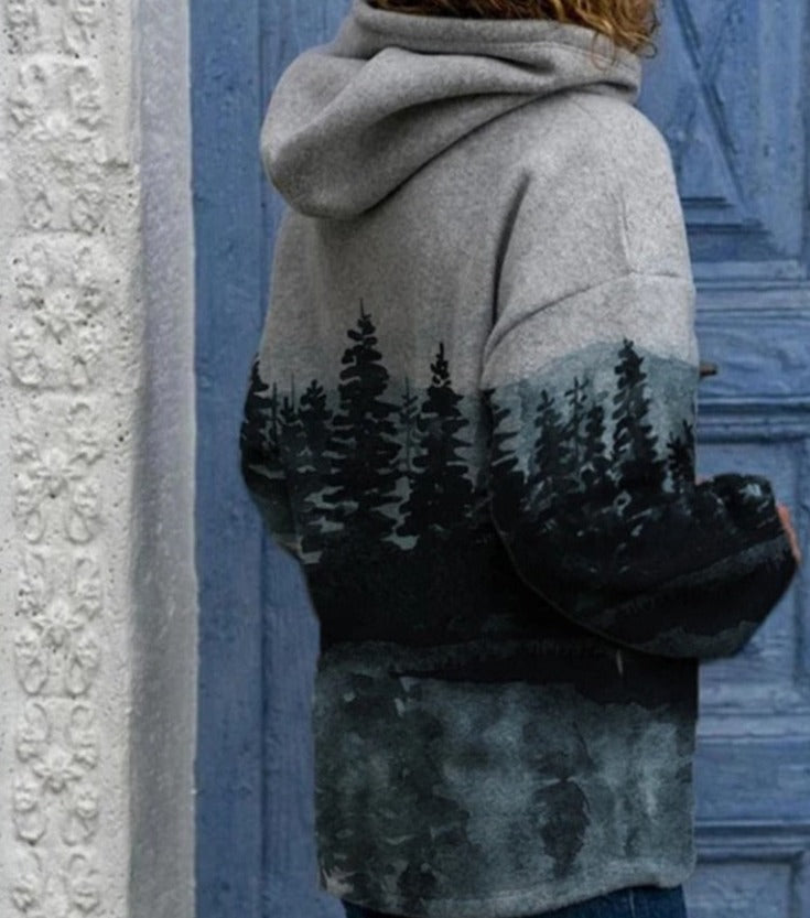 Bedrucktes Sweatshirt Natural Mountain-Bella Webshop