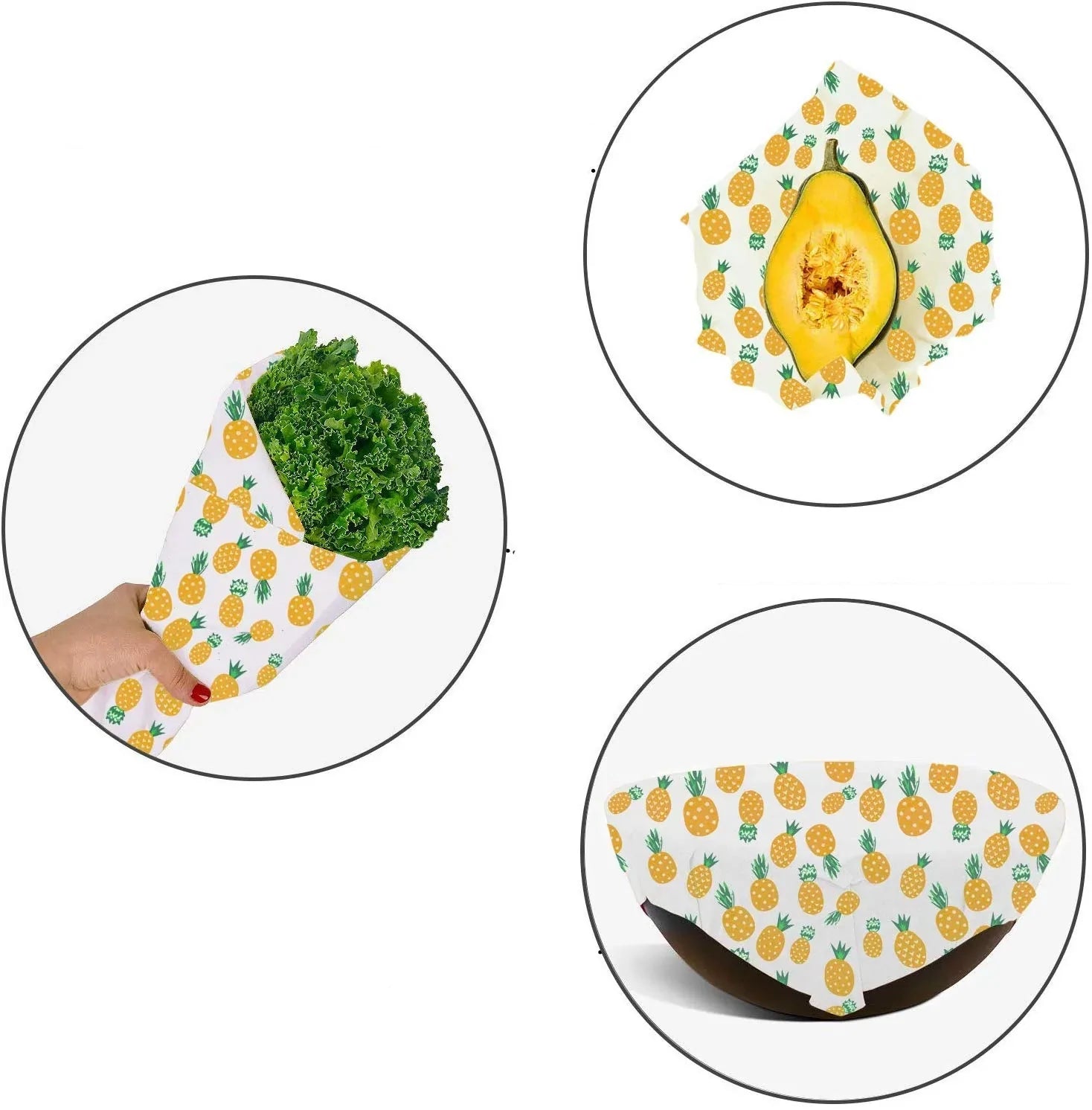 Bienenwachs-Lebensmittelverpackungen - 3Er-Set-Bella Webshop