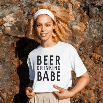 Bier Trinkendes Babe Tee-Bella Webshop