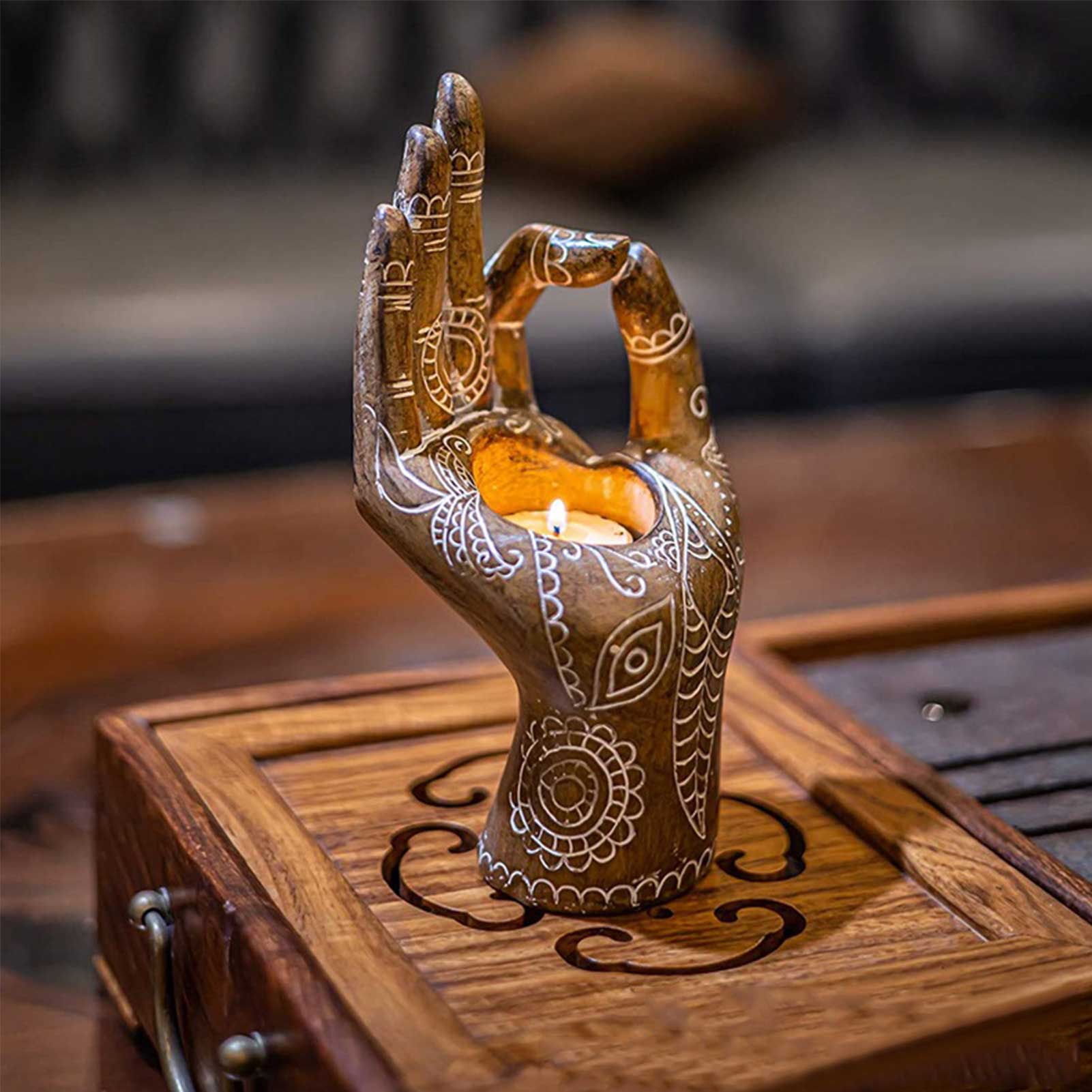 Buddha Hand Kerzenhalter-Bella Webshop