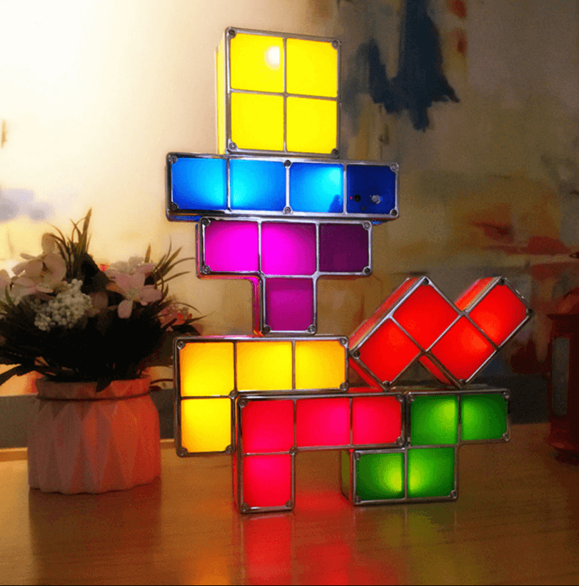 Buntes Stapelbares Tetris-Nachtlicht-Bella Webshop