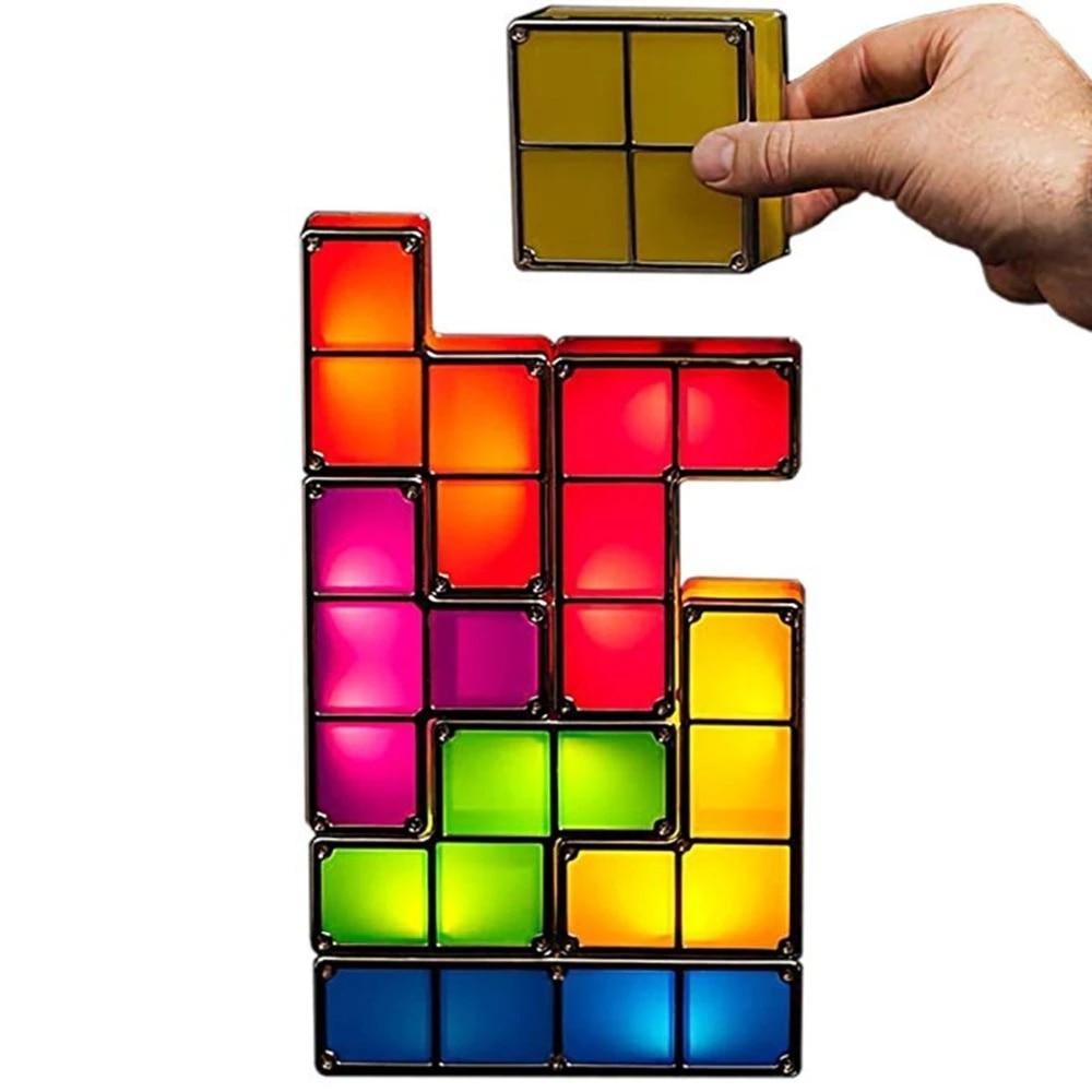 Buntes Stapelbares Tetris-Nachtlicht-Bella Webshop
