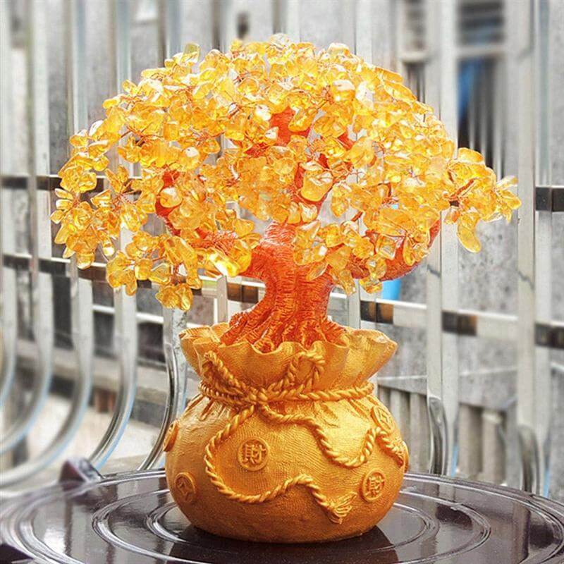 Citrin Geld Baum Edelstein Ornament-Bella Webshop