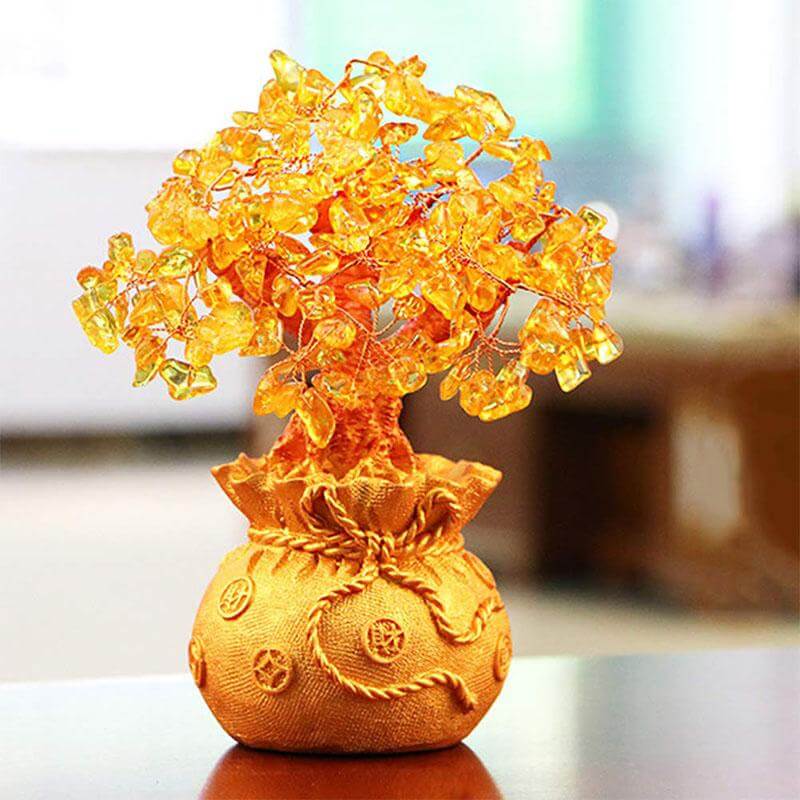 Citrin Geld Baum Edelstein Ornament-Bella Webshop