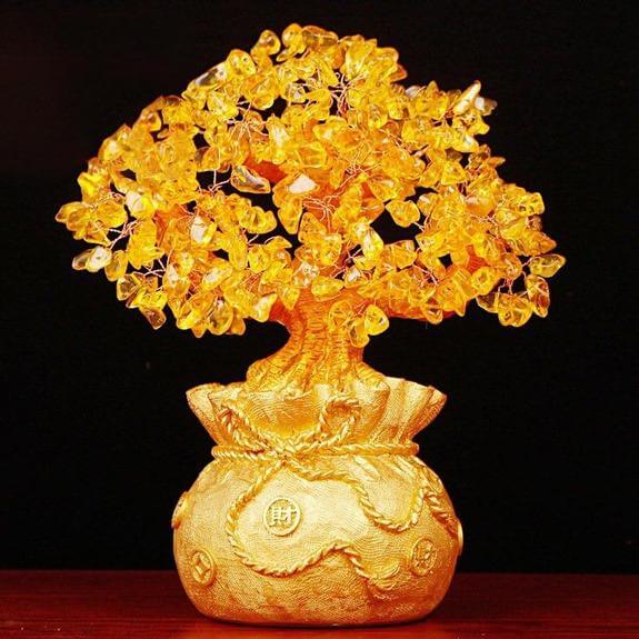 Citrin Geld Baum Edelstein Ornament-Bella Webshop