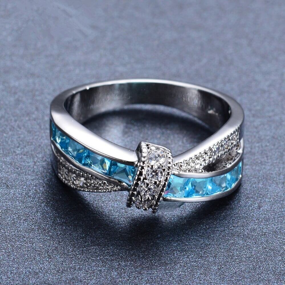 Criss Cross Kristall Ring-Bella Webshop