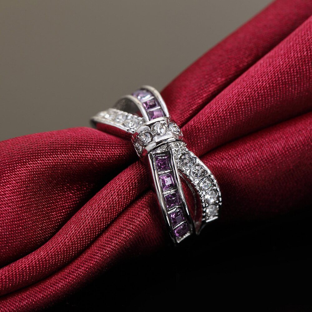 Criss Cross Kristall Ring-Bella Webshop