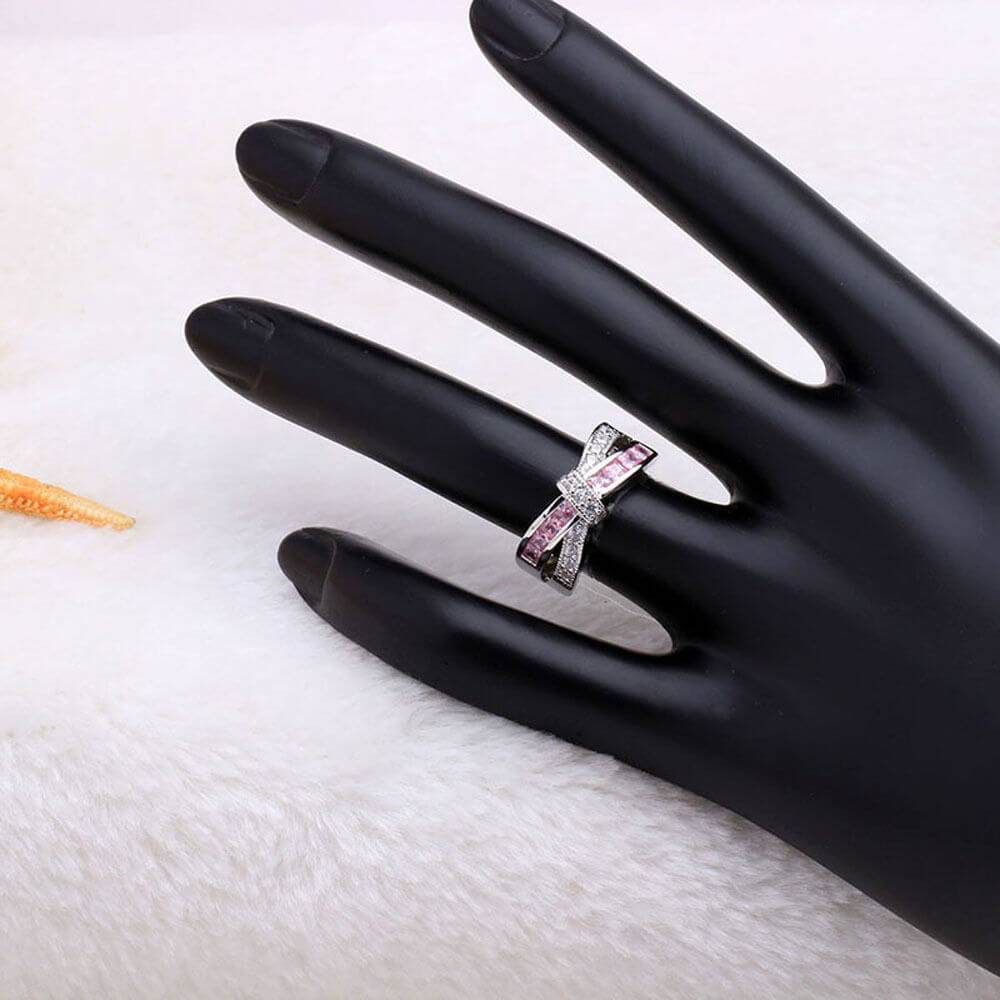 Criss Cross Kristall Ring-Bella Webshop