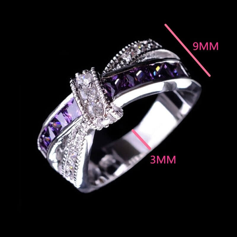 Criss Cross Kristall Ring-Bella Webshop