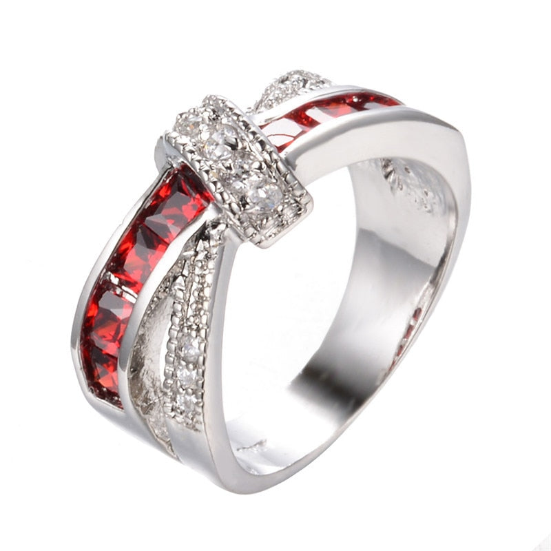 Criss Cross Kristall Ring-Bella Webshop