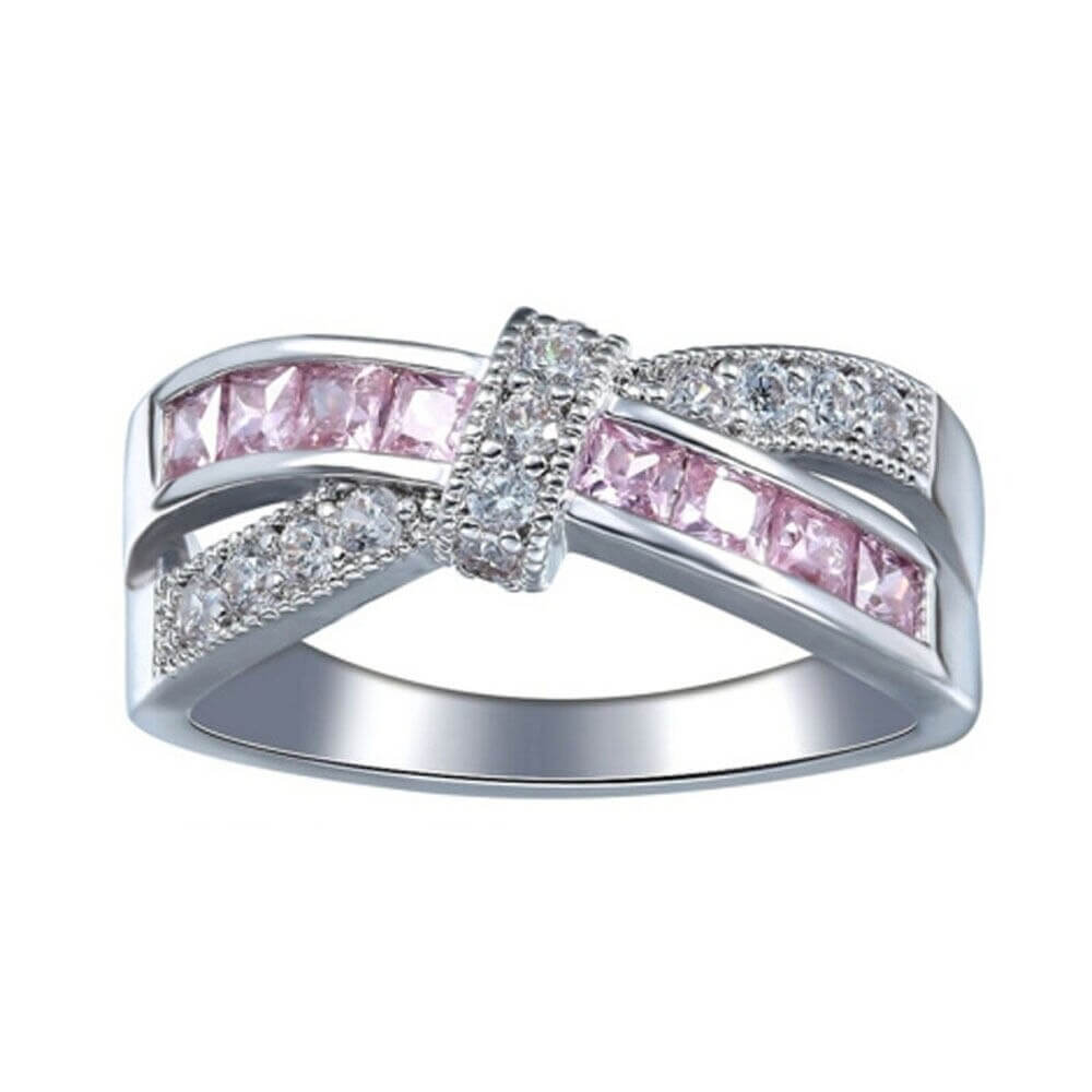 Criss Cross Kristall Ring-Bella Webshop