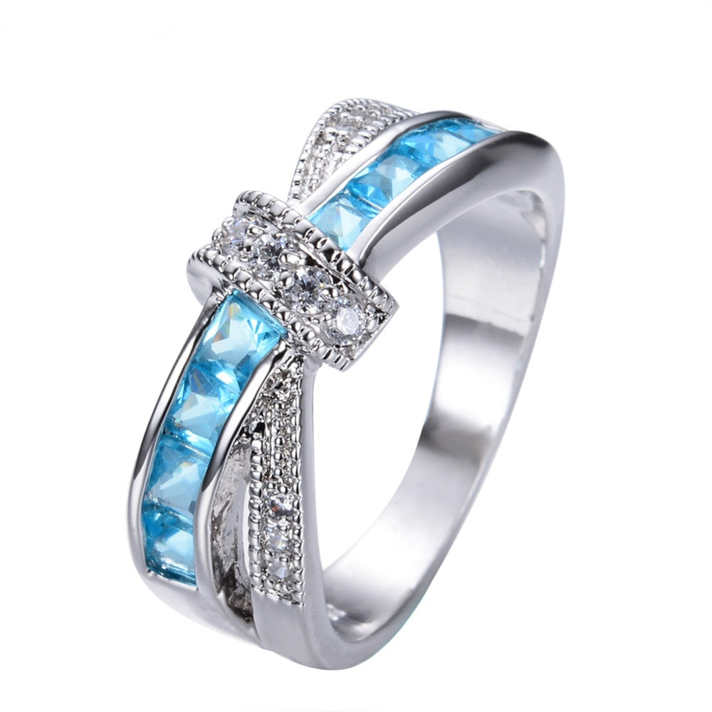 Criss Cross Kristall Ring-Bella Webshop