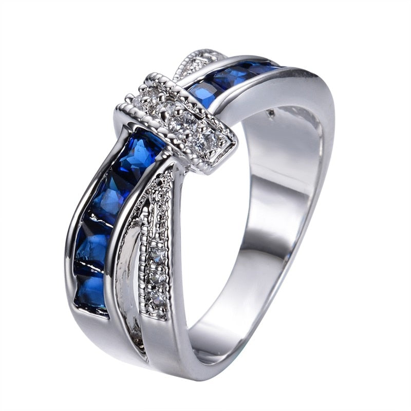 Criss Cross Kristall Ring-Bella Webshop