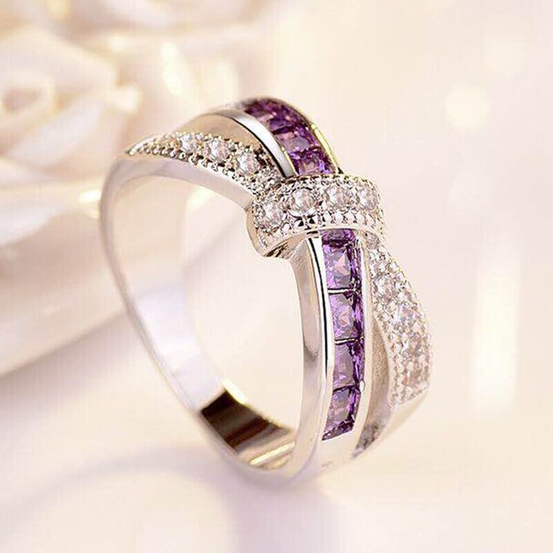 Criss Cross Kristall Ring-Bella Webshop