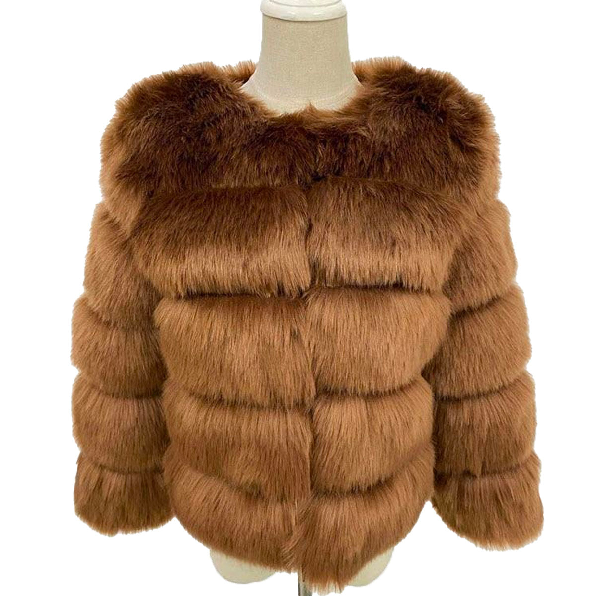 Damen-Kunstpelz-Mantel-Bella Webshop