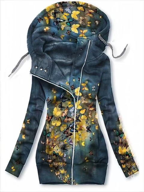 Damen Schmetterling Kunst Strickjacke Sweatshirt-Bella Webshop