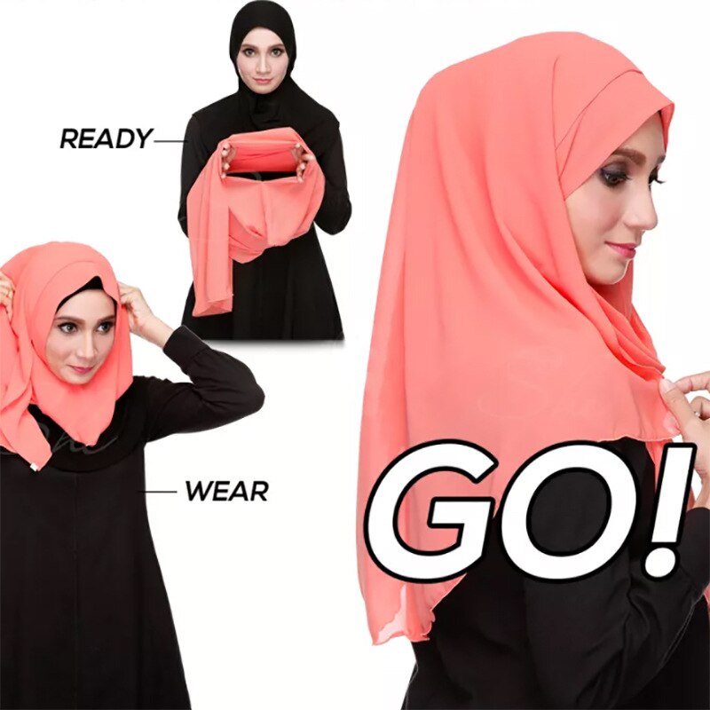 Doppelschleife Chiffon Hijab-Bella Webshop
