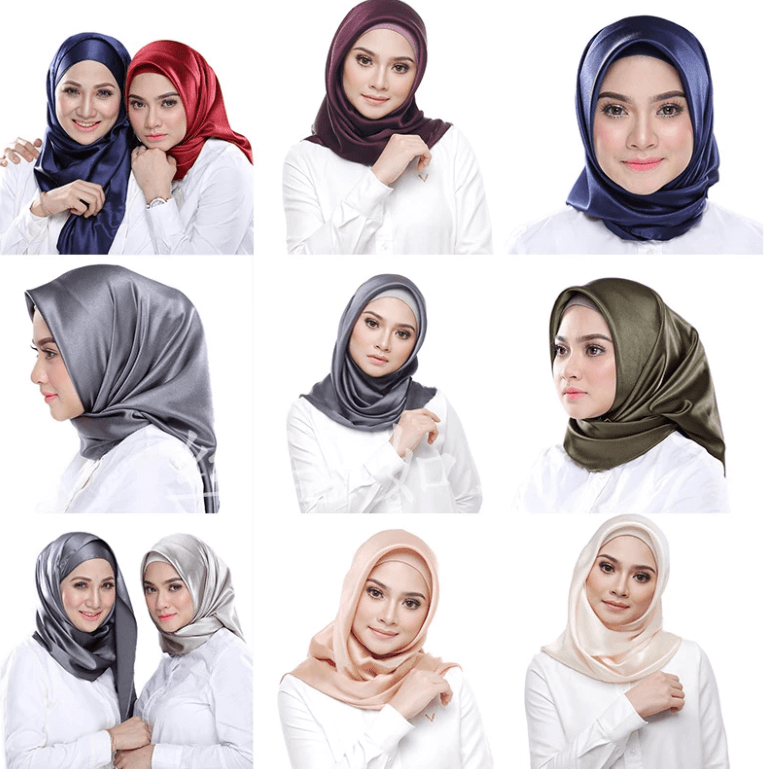 Doppelschleife Chiffon Hijab-Bella Webshop