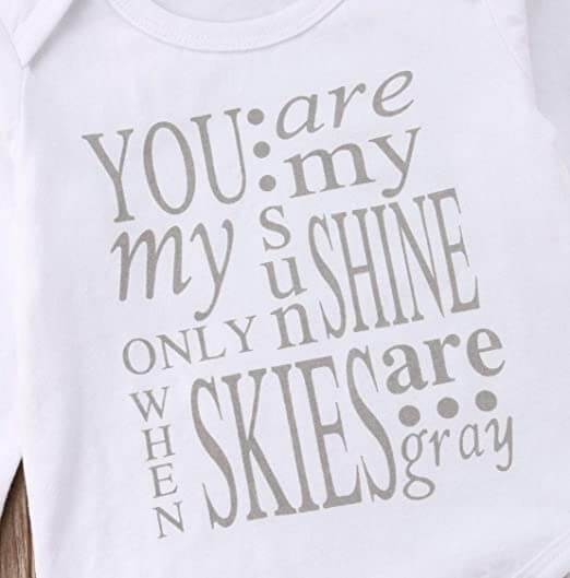 Du Bist Mein Sonnenschein Baby Strampler Set-Bella Webshop