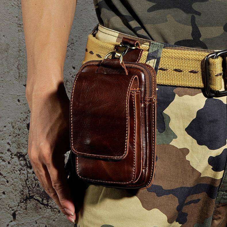 Echtes Leder Herren-Gürtelhaken-Tasche-Bella Webshop