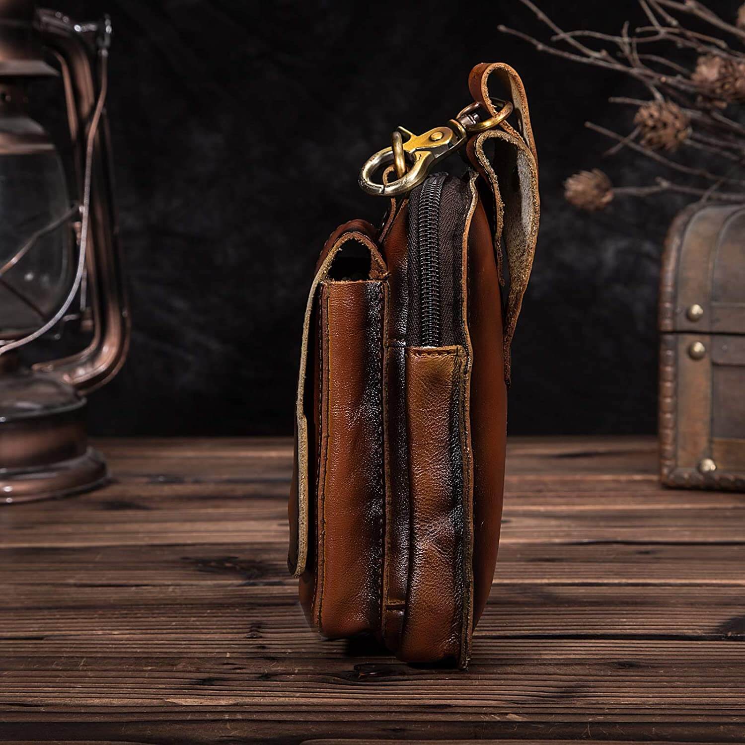 Echtes Leder Herren-Gürtelhaken-Tasche-Bella Webshop