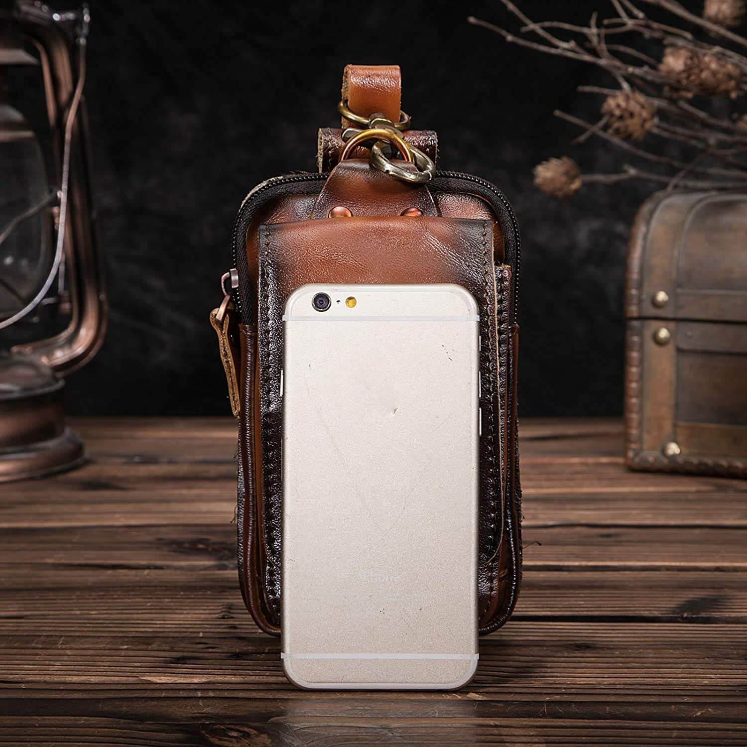 Echtes Leder Herren-Gürtelhaken-Tasche-Bella Webshop