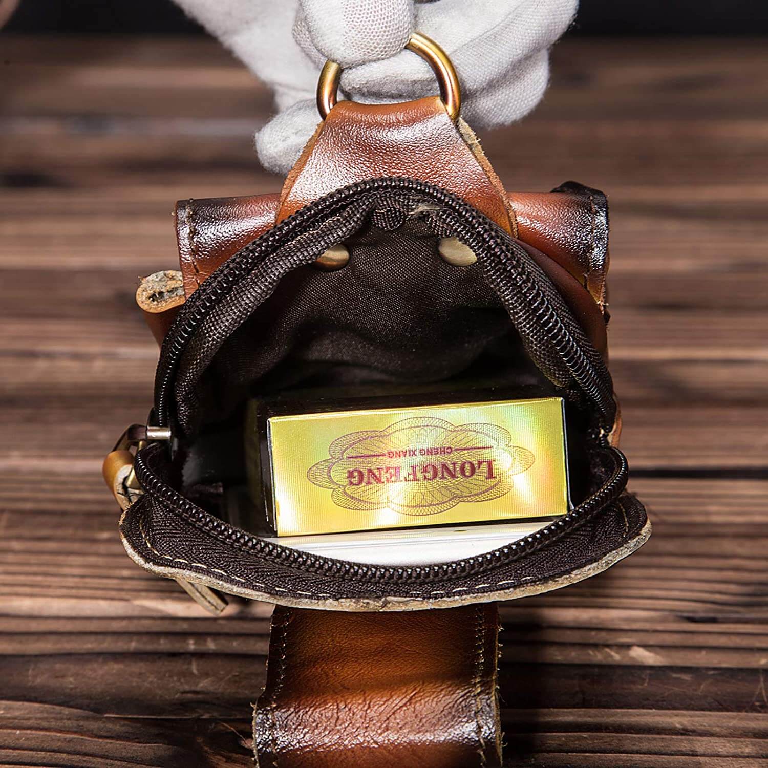 Echtes Leder Herren-Gürtelhaken-Tasche-Bella Webshop